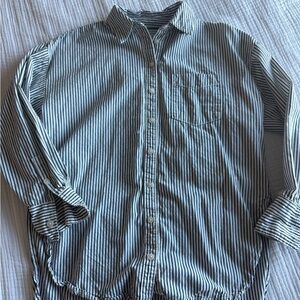 Oversized women’s striped button down